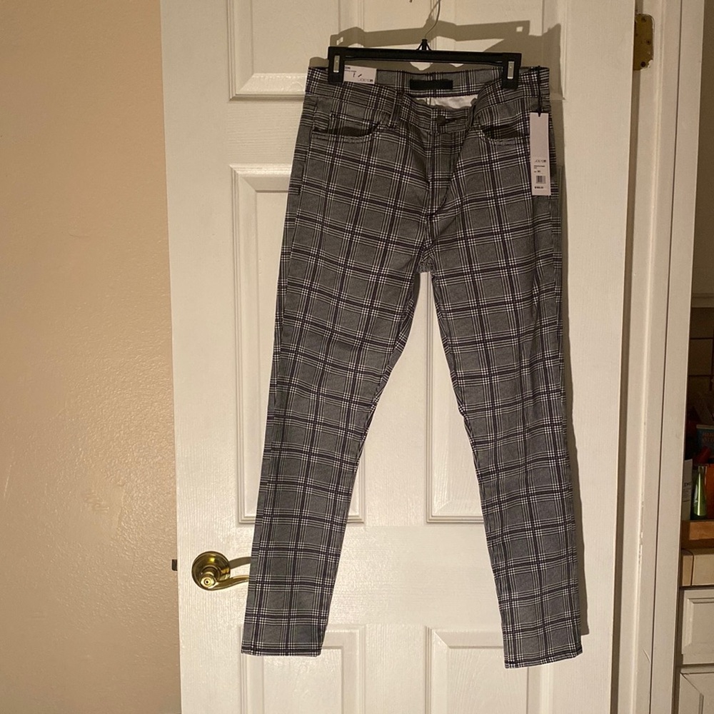Joe’s jeans checked skinny stretch slacks